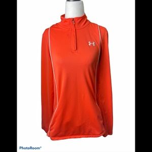 Under Armour half zip orange pullover size…